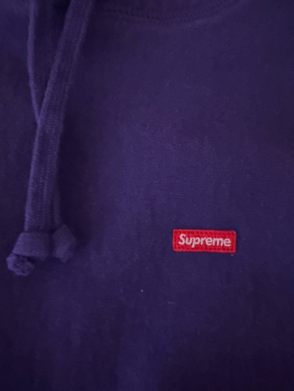 Supreme Purple Hoodie with Red Box Logo - Picture 4 of 5